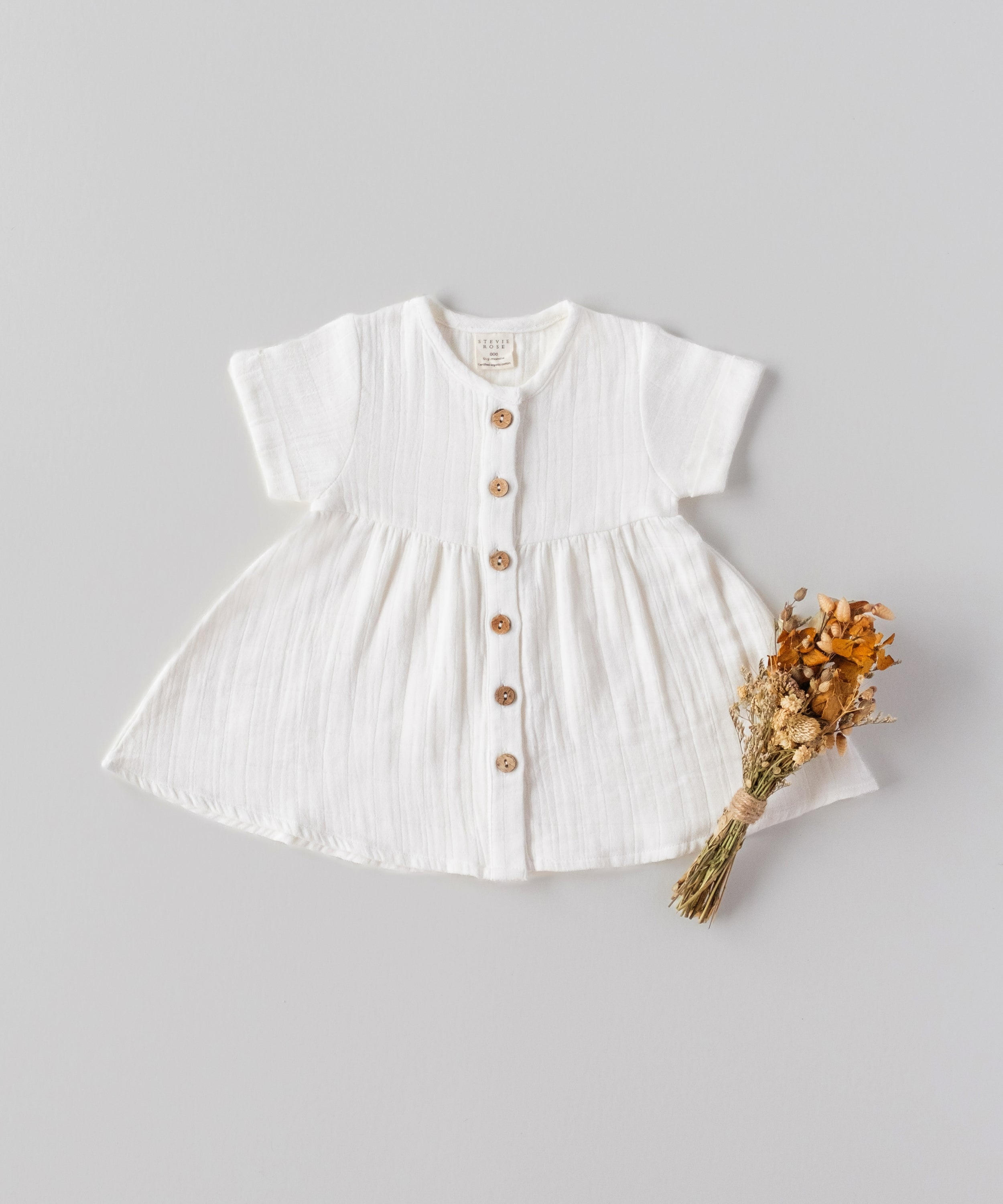 Organic Cotton Harley Dress - White