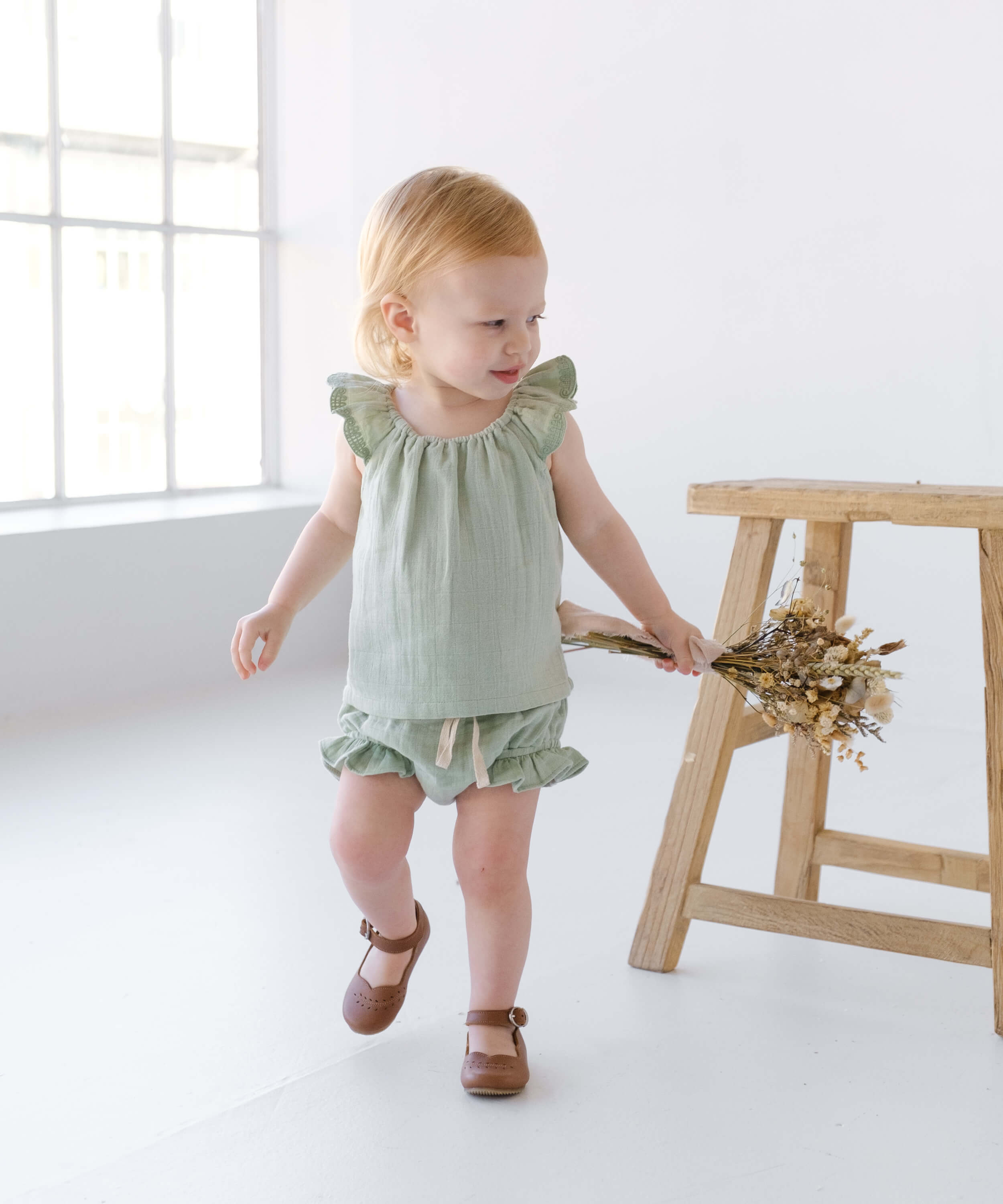 Organic Cotton Vivie Bloomers - Sage