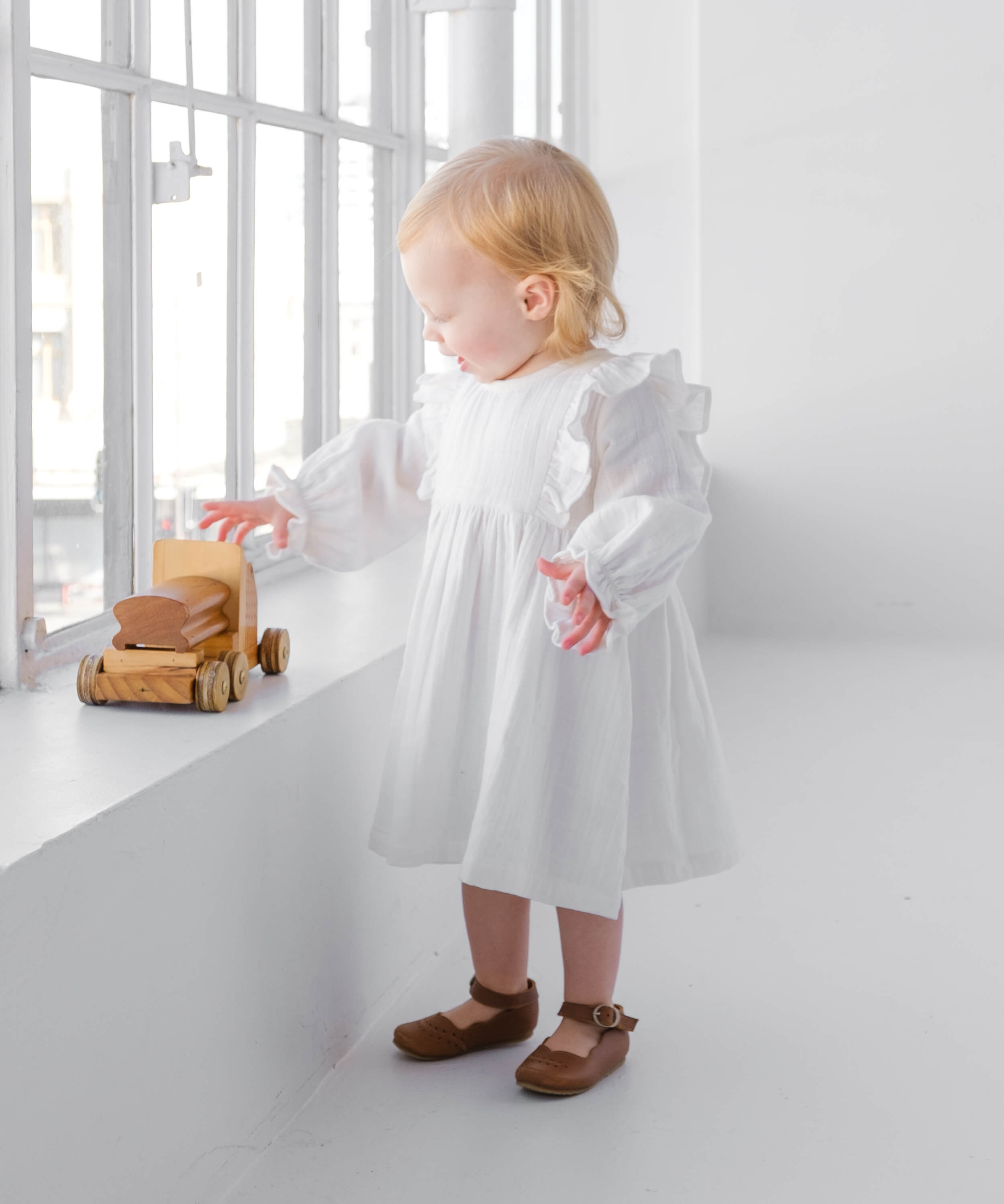 Organic Cotton Lara Dress - White