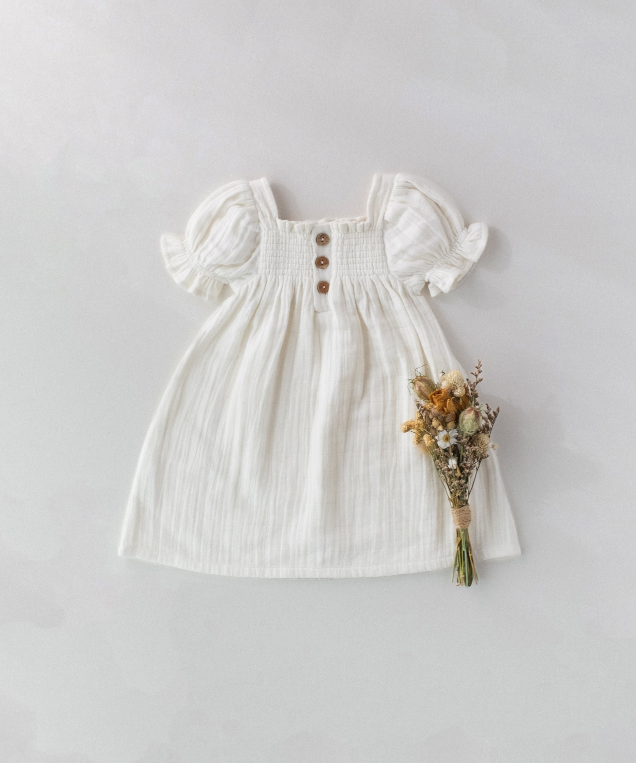 Organic Cotton Peyton Dress - White