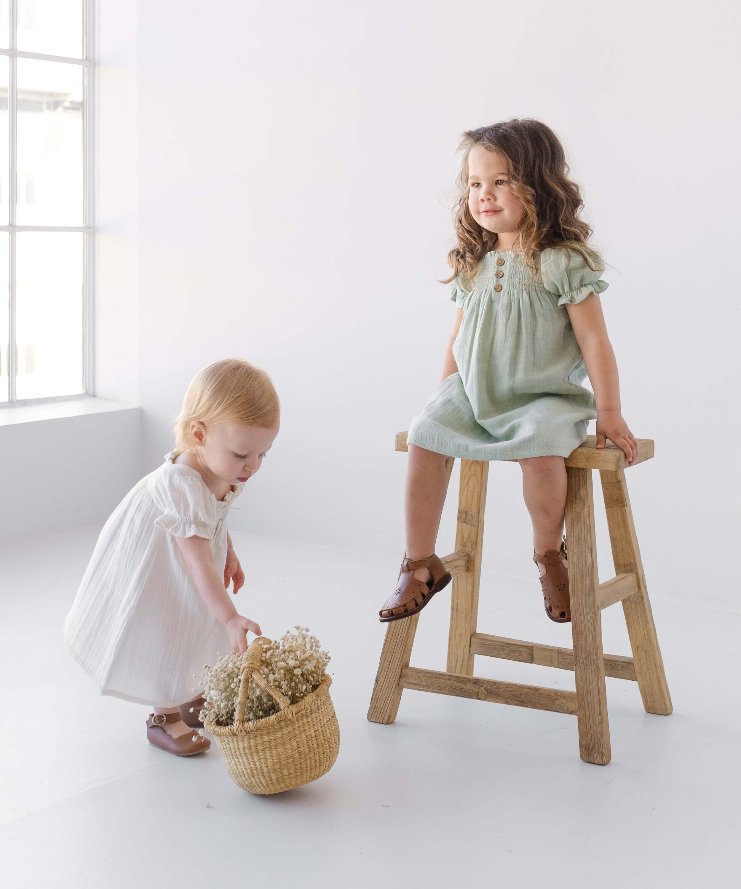Organic Cotton Peyton Dress - Sage