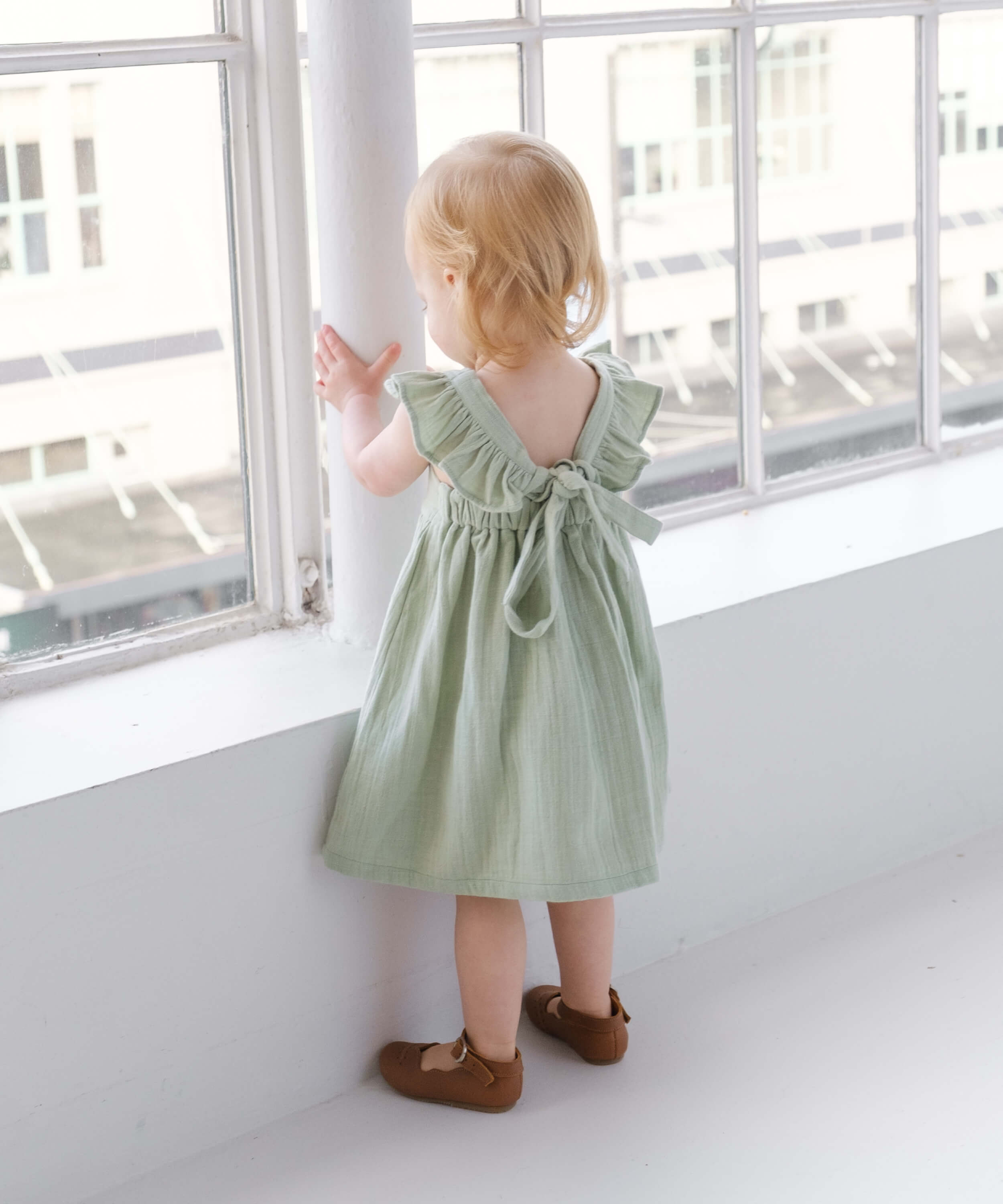 Organic Cotton Annabelle Dress - Sage