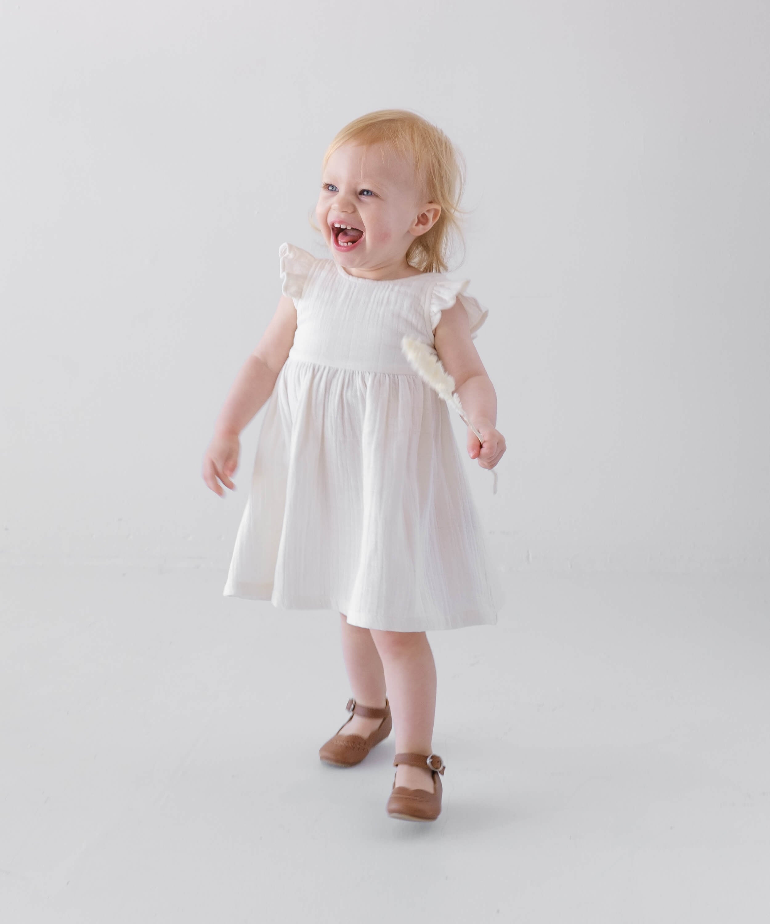 Organic Cotton Annabelle Dress - White