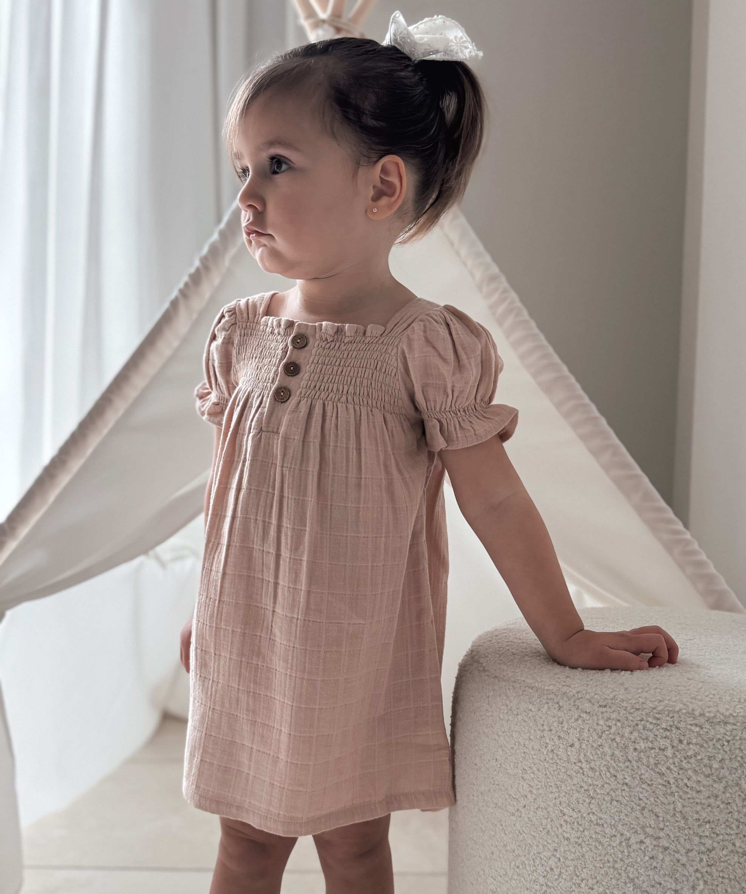 Organic Cotton Peyton Dress - White