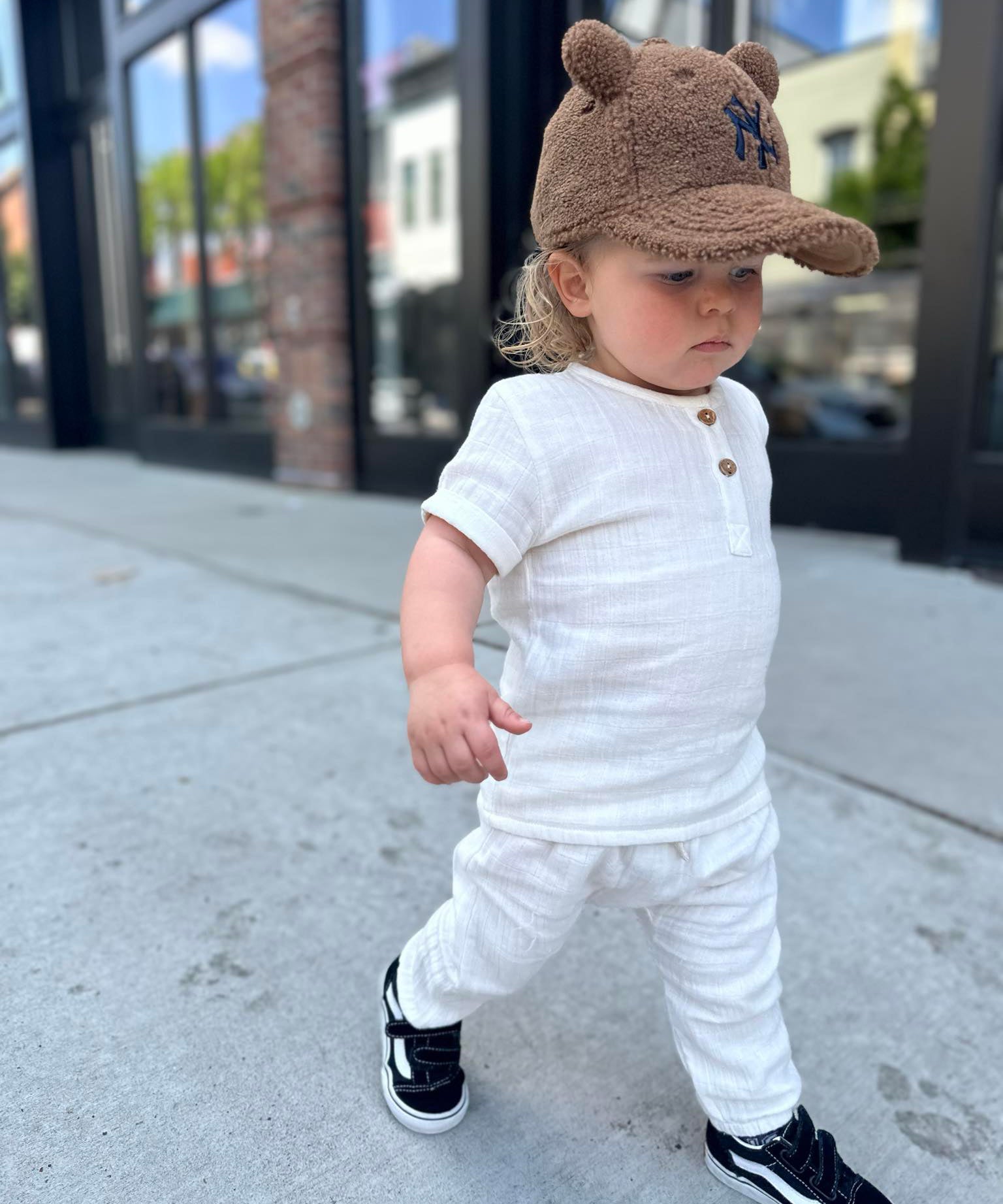 Organic Cotton Teddy T-Shirt - White