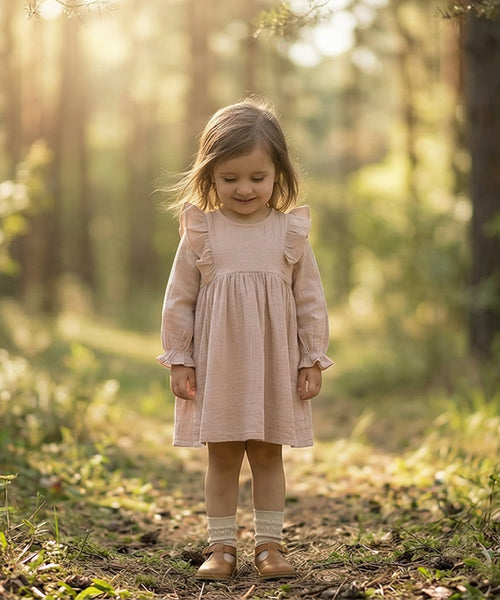 Organic Cotton Lara Dress - Pink