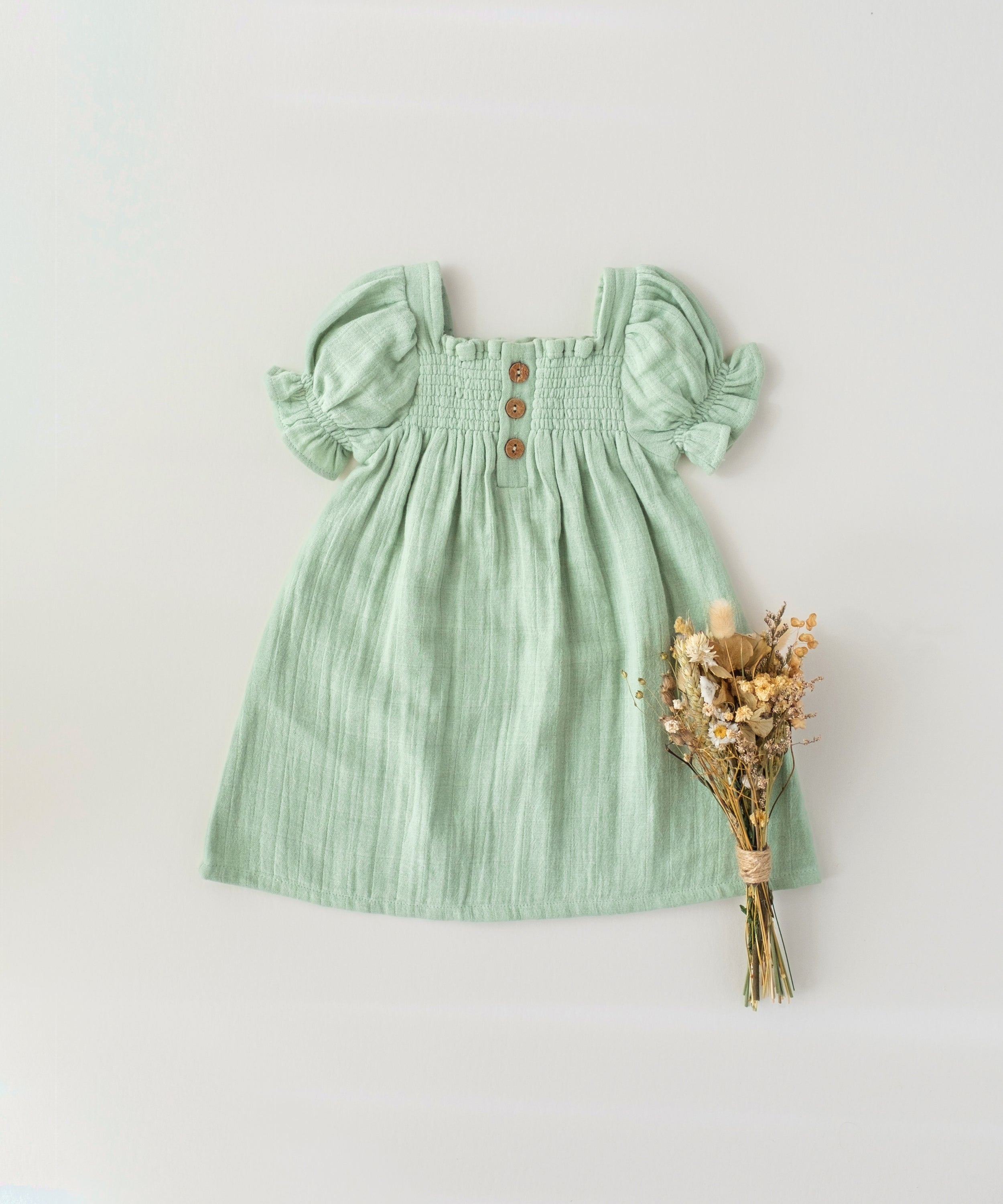 Organic Cotton Peyton Dress - Sage