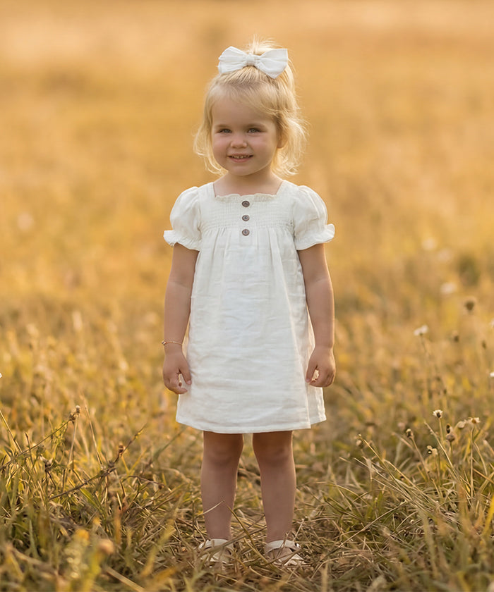 Organic Cotton Peyton Dress - White